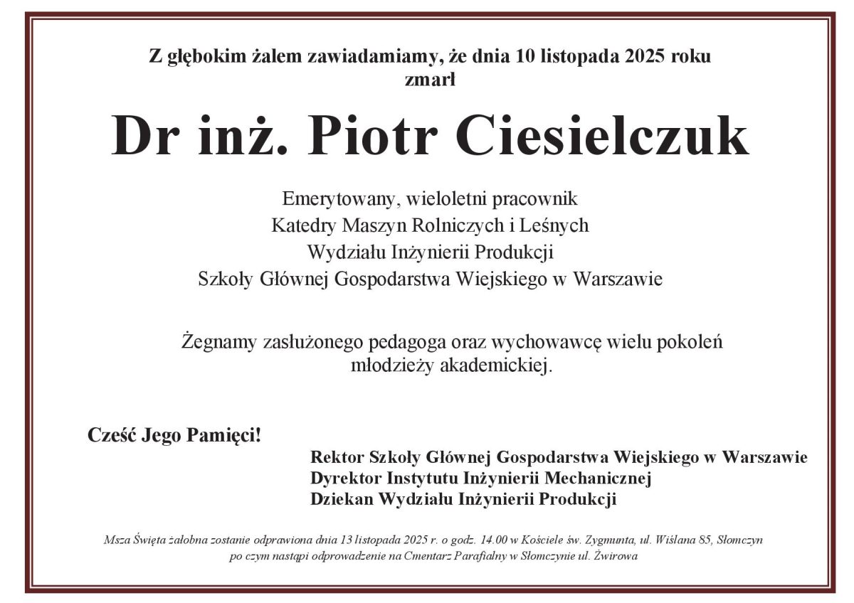 Nekrolog P. Ciesielczuk