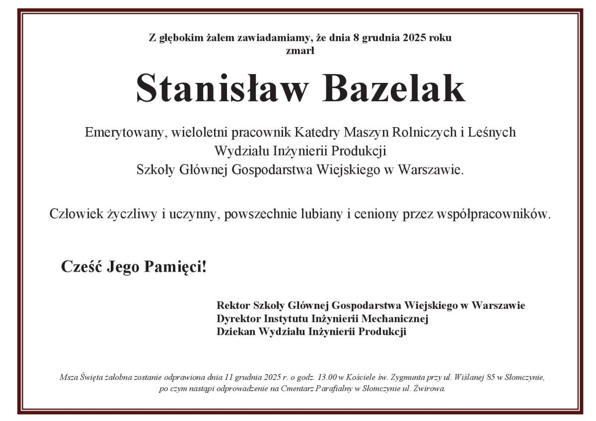 Nekrolog S. Bazelak